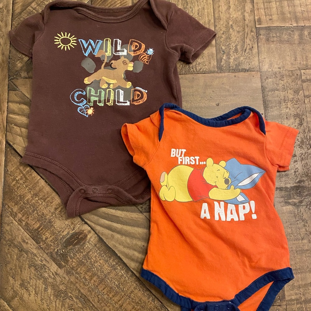 Disney onesie bundle Winnie the Pooh and Lion King